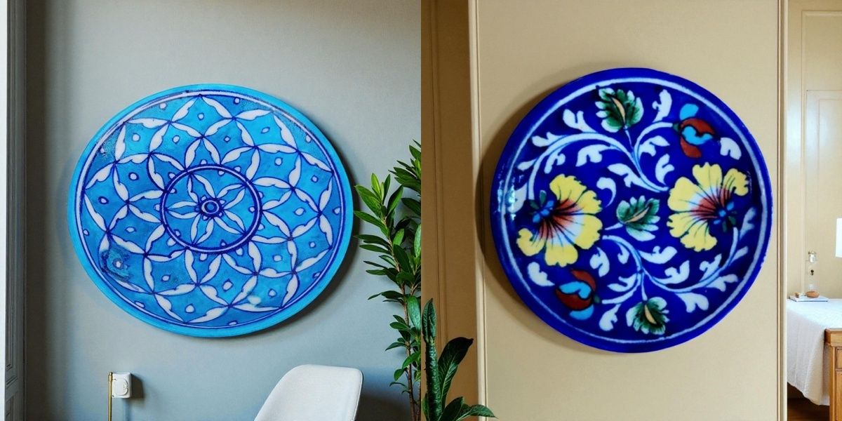 Decorative Platter Set of 2 | Elegant Home & Table Décor Serving Plates Ceramic Decorative Platter-image-45