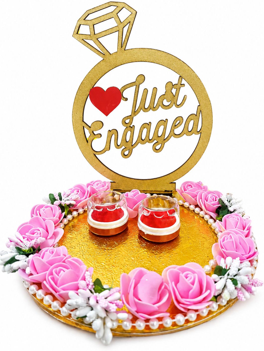 engagement ring platter Wood Decorative Platter-image-36