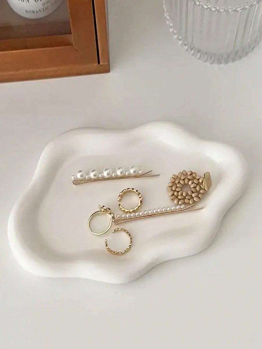Cloud Shape Decorative Tray Ceramic Decorative Platter-image-8