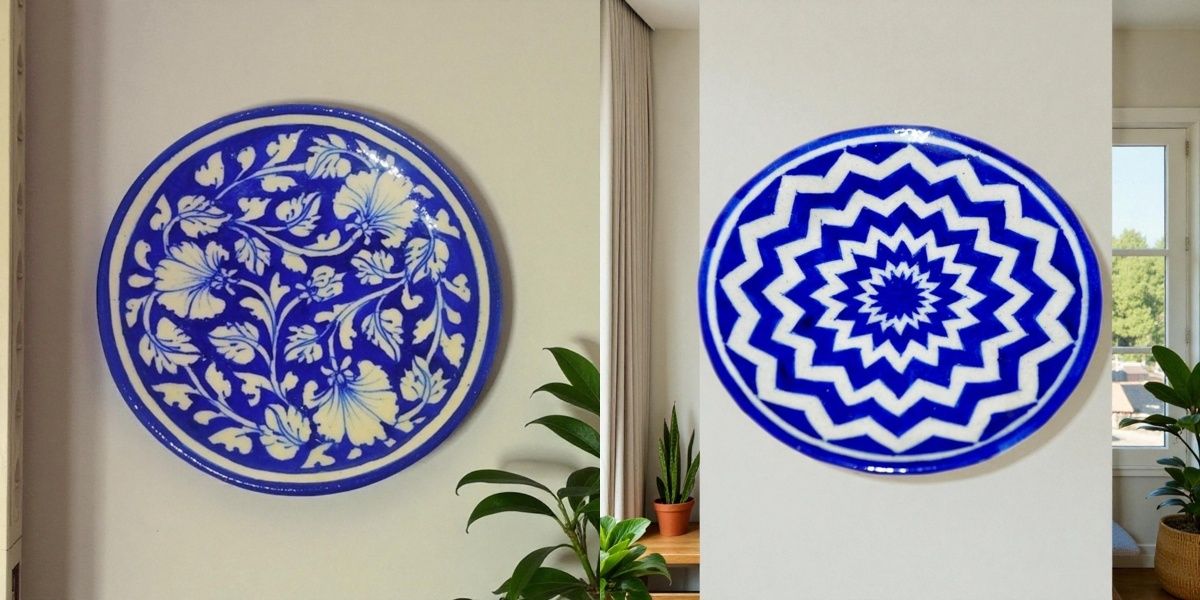 Decorative Platter Set of 2 | Elegant Home & Table Décor Serving Plates Ceramic Decorative Platter-image-39