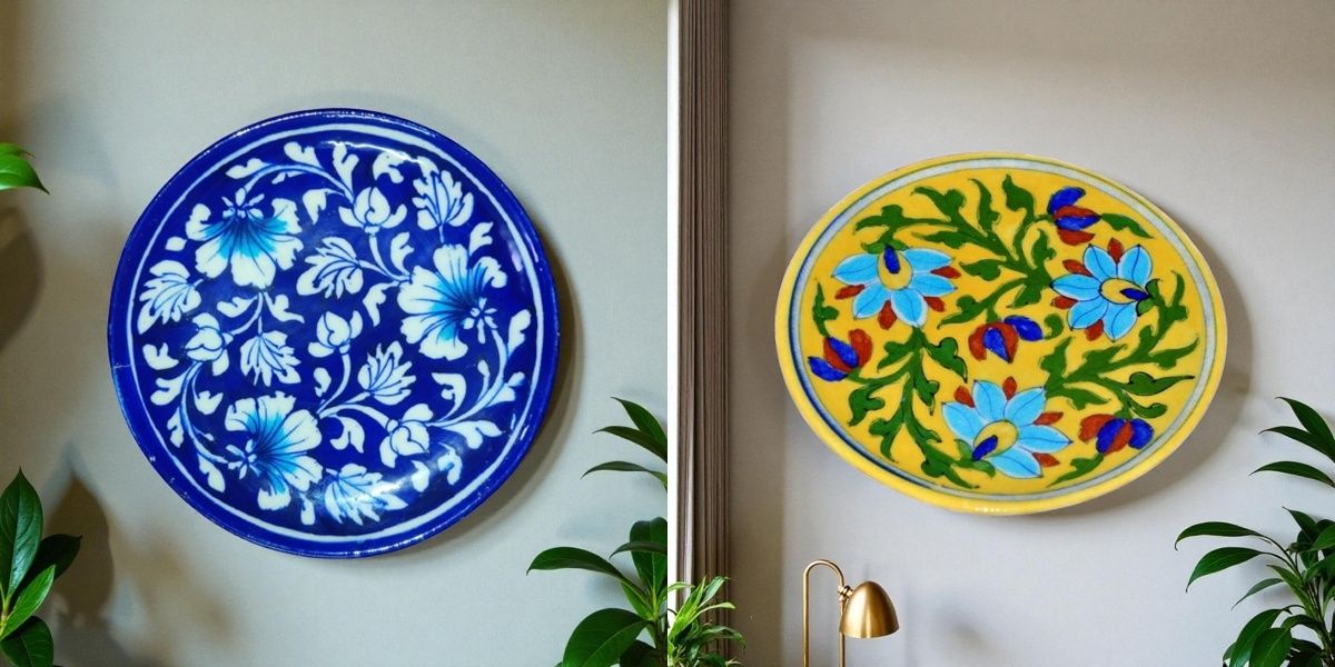 Decorative Platter Set of 2 | Elegant Home & Table Décor Serving Plates Ceramic Decorative Platter-image-32