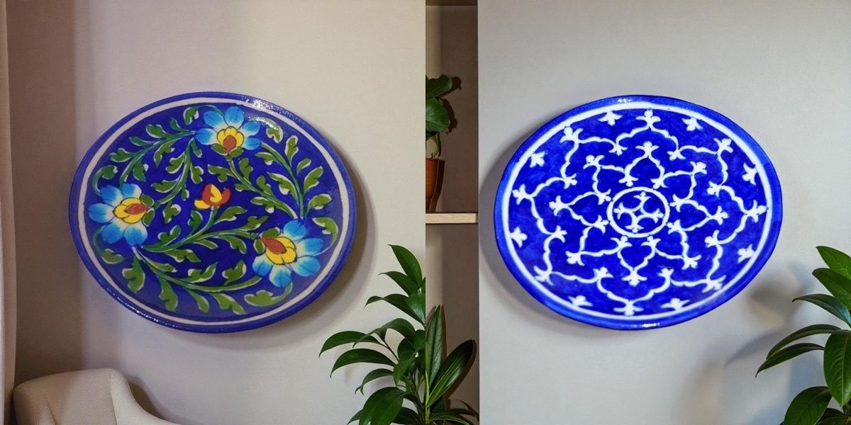 Decorative Platter Set of 2 | Elegant Home & Table Décor Serving Plates Ceramic Decorative Platter-image-40