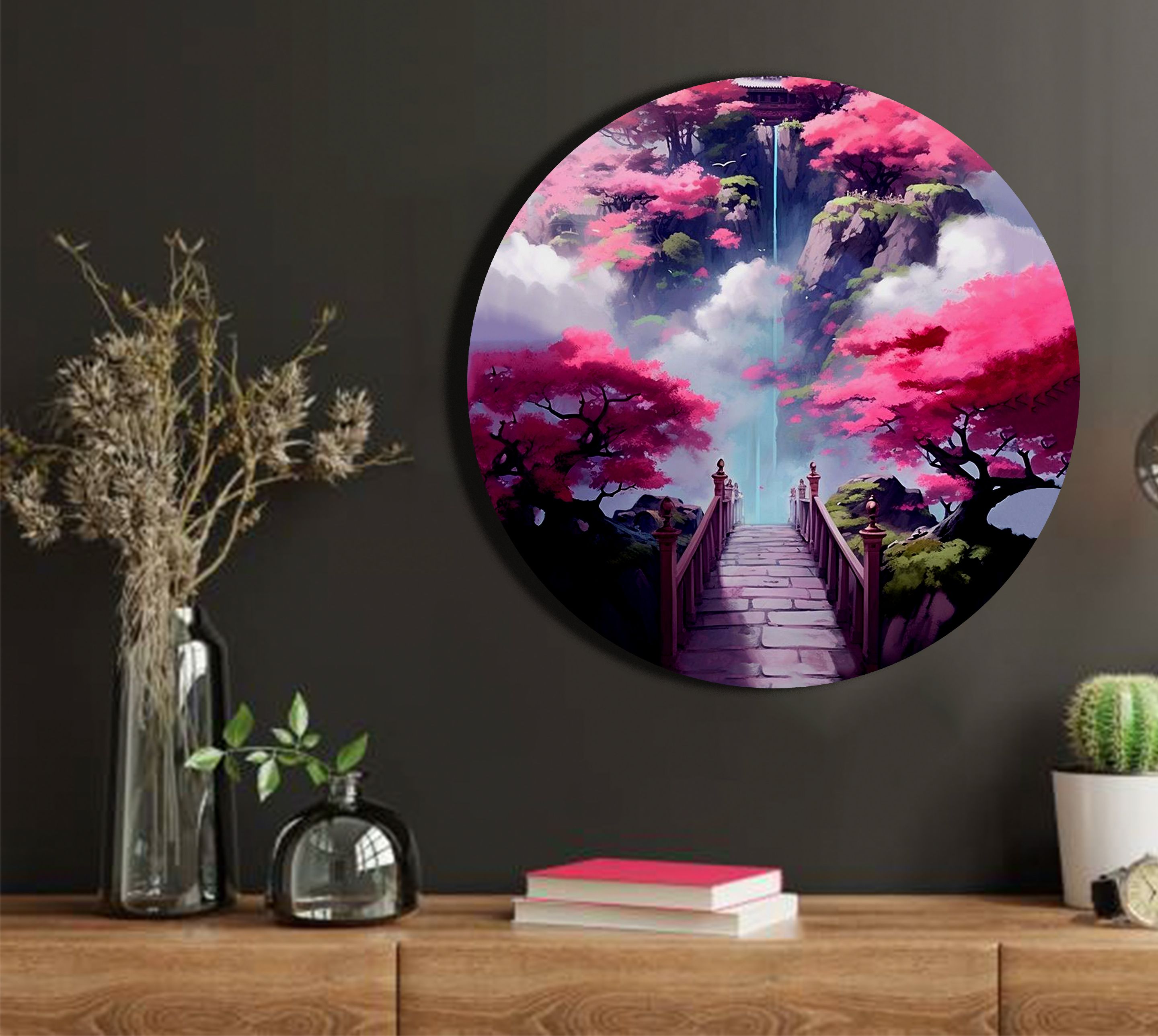 gfylo Eye soothing scenario Wall hanging plate 8 inch Ceramic Decorative Platter-picture-11