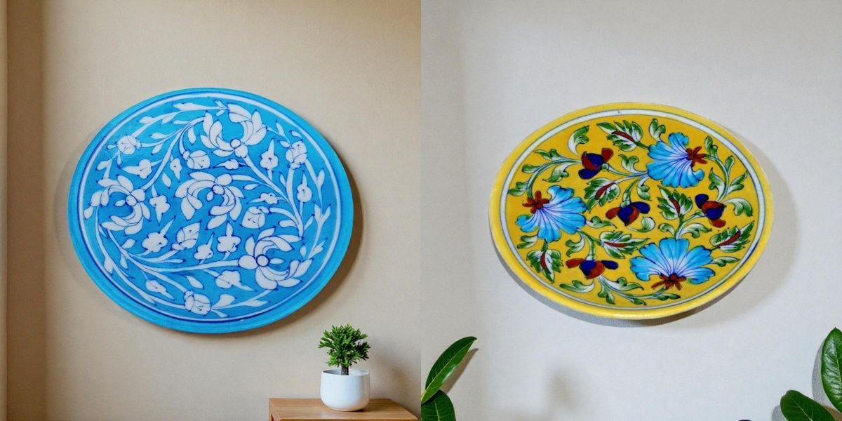 Decorative Platter Set of 2 | Elegant Home & Table Décor Serving Plates Ceramic Decorative Platter-image-37