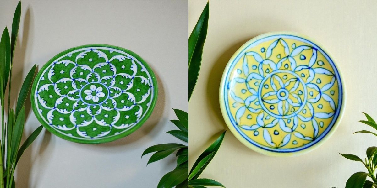Decorative Platter Set of 2 | Elegant Home & Table Décor Serving Plates Ceramic Decorative Platter-image-46