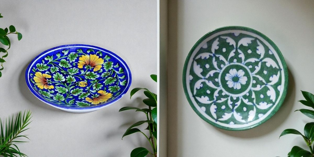 Decorative Platter Set of 2 | Elegant Home & Table Décor Serving Plates Ceramic Decorative Platter-image-35