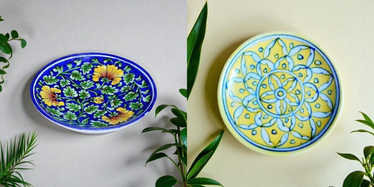 Decorative Platter Set of 2 | Elegant Home & Table Décor Serving Plates Ceramic Decorative Platter-image-31