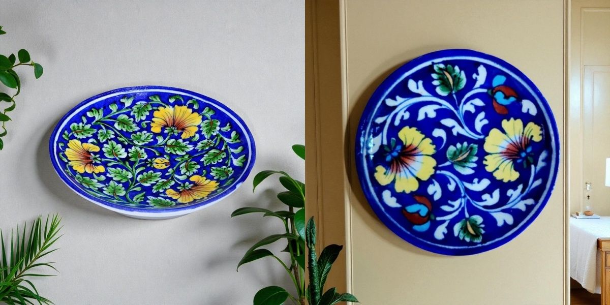 Decorative Platter Set of 2 | Elegant Home & Table Décor Serving Plates Ceramic Decorative Platter-image-49