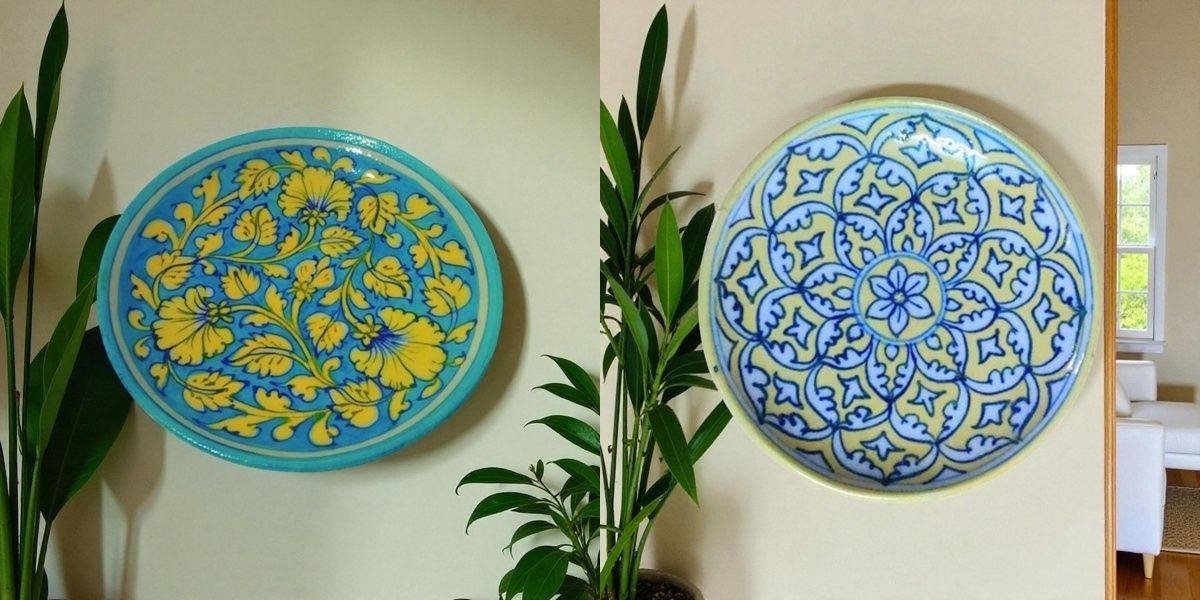 Decorative Platter Set of 2 | Elegant Home & Table Décor Serving Plates Ceramic Decorative Platter-image-47