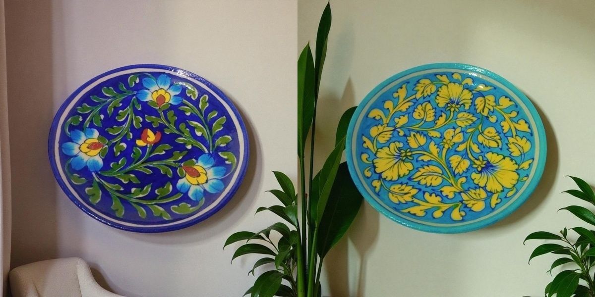 Decorative Platter Set of 2 | Elegant Home & Table Décor Serving Plates Ceramic Decorative Platter-image-38