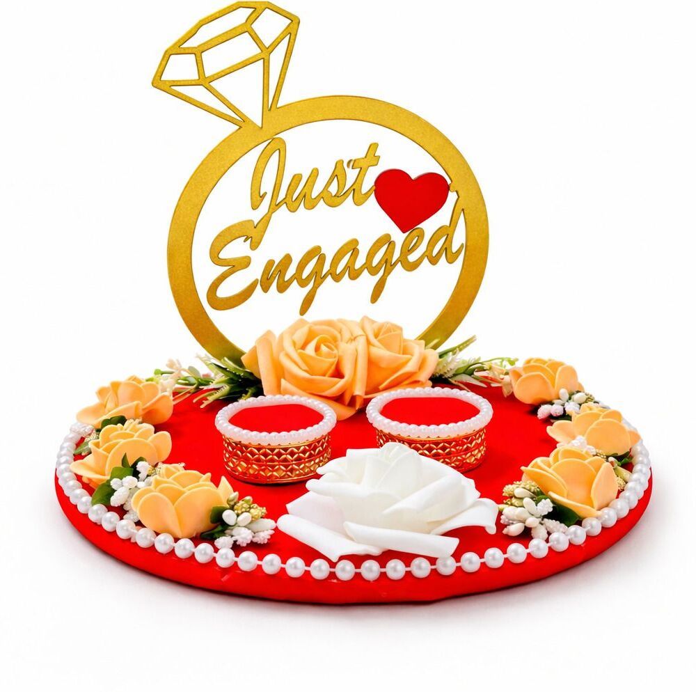 engagement ring platter Wood Decorative Platter-image-37