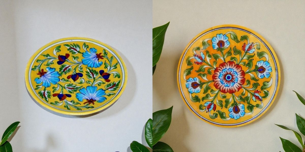 Decorative Platter Set of 2 | Elegant Home & Table Décor Serving Plates Ceramic Decorative Platter-image-28