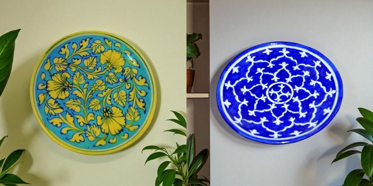 Decorative Platter Set of 2 | Elegant Home & Table Décor Serving Plates Ceramic Decorative Platter-image-33