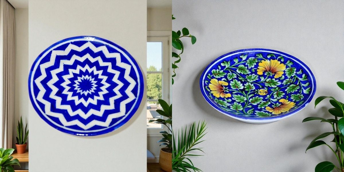 Decorative Platter Set of 2 | Elegant Home & Table Décor Serving Plates Ceramic Decorative Platter-image-42