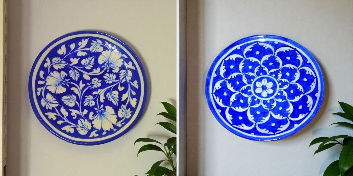 Decorative Platter Set of 2 | Elegant Home & Table Décor Serving Plates Ceramic Decorative Platter-image-41