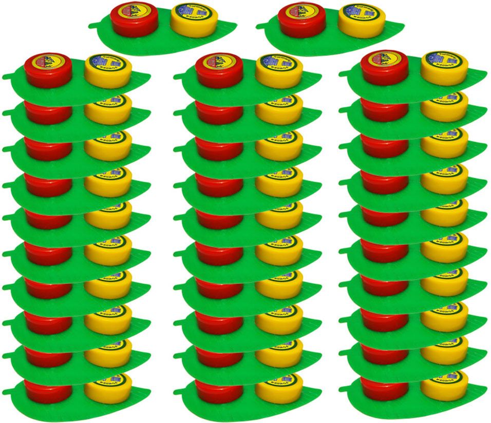 Leaf Shape Pasapu Manjal,Kumkum Pooja Thamboolam Decorative,Combo BeetleLeaf Set Plastic Decorative Platter-image-28