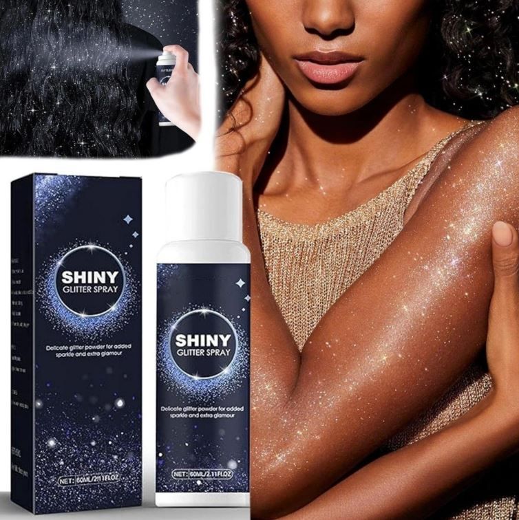 prikzen Sparkling Body & Hair Glitter Spray: Add Glamour and Shine to Your Look. Degreasing Spray-picture-1