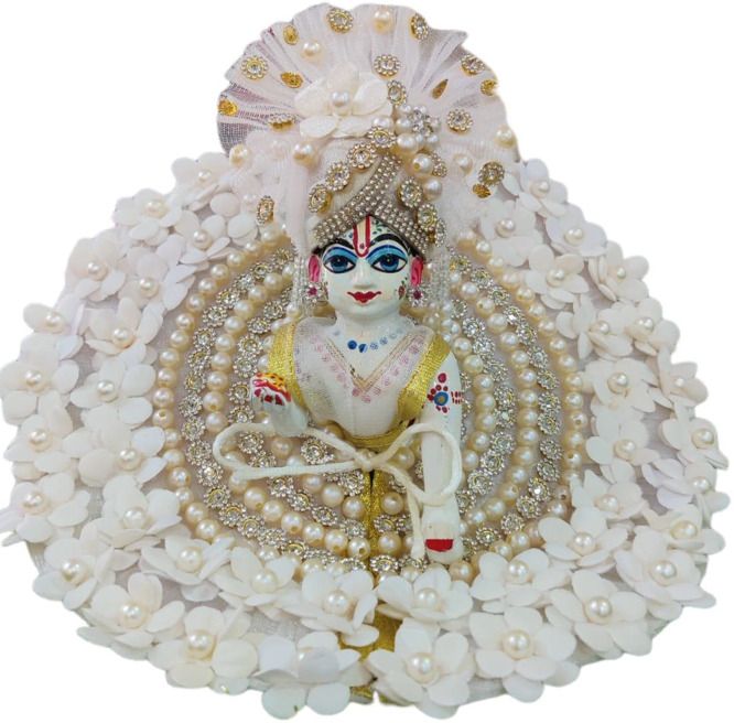 tilak shringar laddu gopal ji Janmashtami special fancy heavy dress with choli/pagadi (size 2) Dress-picture-39