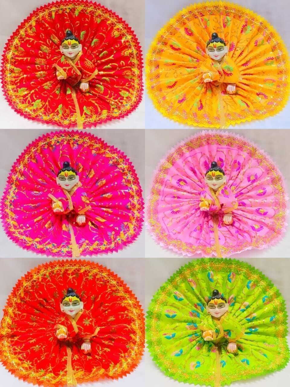 brown horse\ Laddu Gopal, Krishna Ji, Thakur ji, Kanha Ji, Bal Gopal, for 3 no. Dress-picture-27