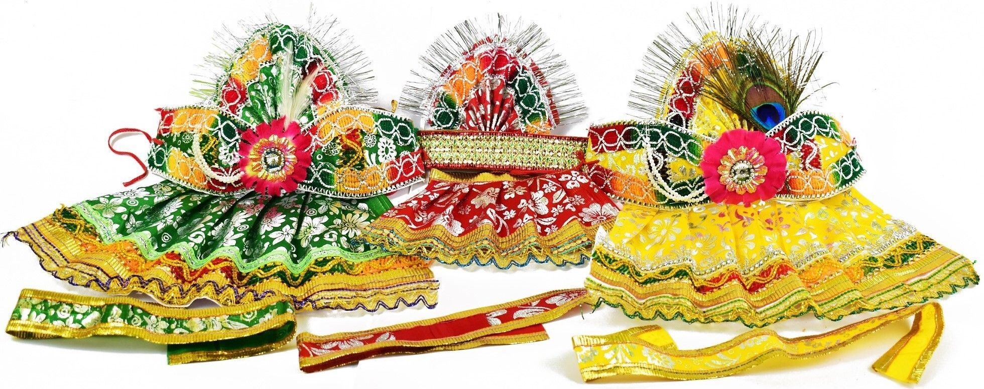 Jagannath, Balabhadra, Maa Subhadra 8 Inch Idol Dress-image-39