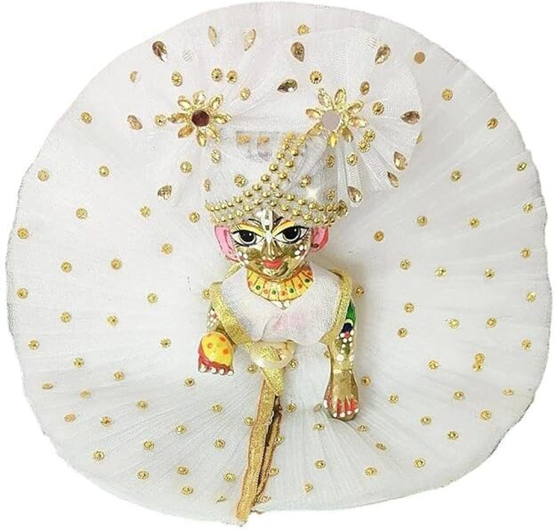 madhav choice Laddu Gopal Dress with Pagdi and Patka l Ladoo Gopal Dress l Kanha Ji Dress Deity Ornament-picture-14