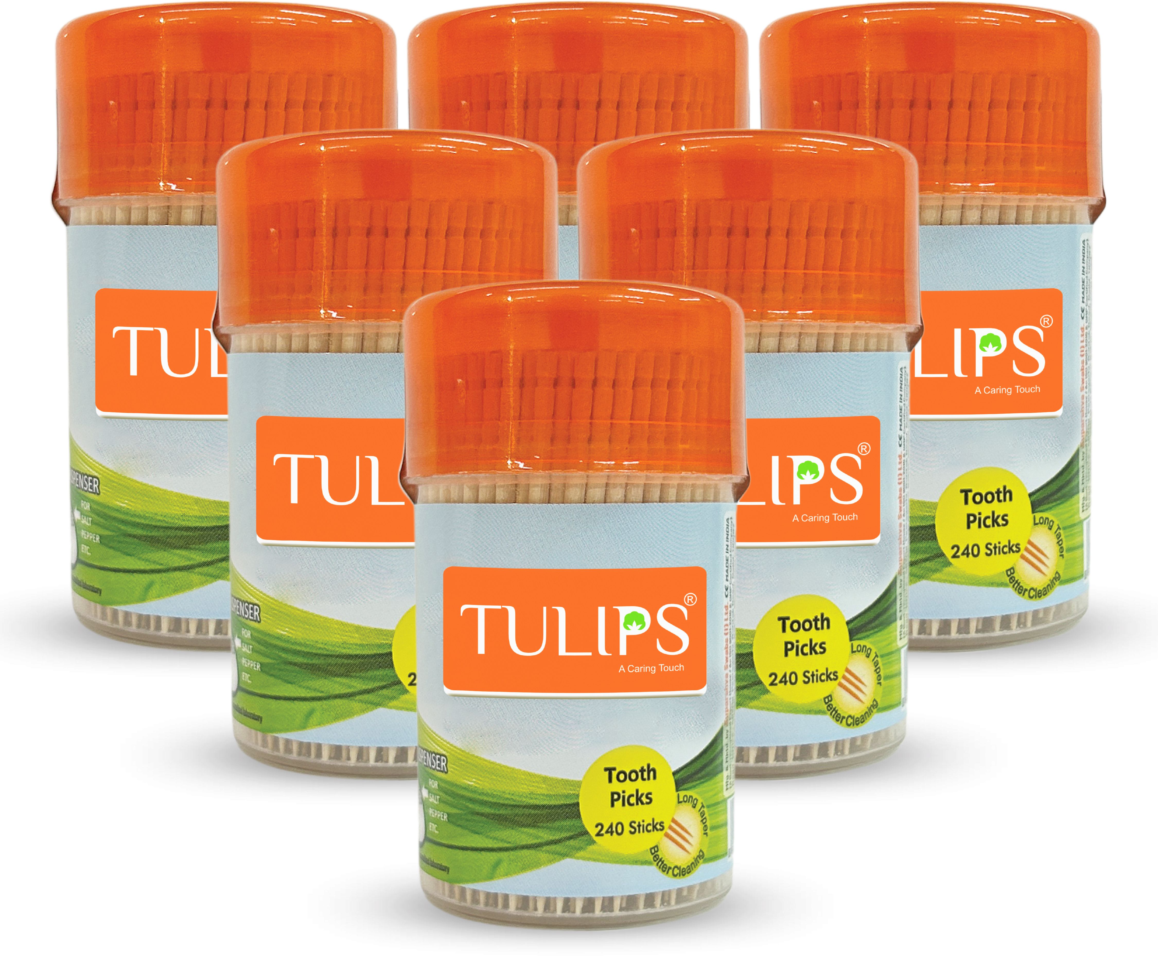 tulips Wooden Toothpick 240 Sticks in a Reusable Jar-picture-19
