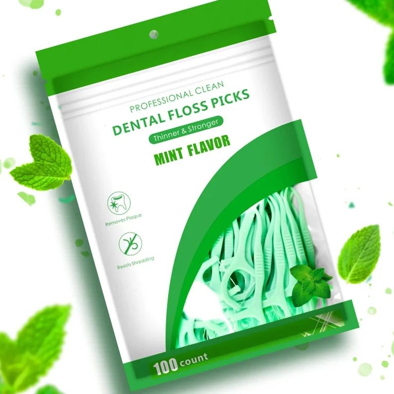 Oral Care Dental Floss Toothpick Floss tooth pick (Pack of 100)-image-20