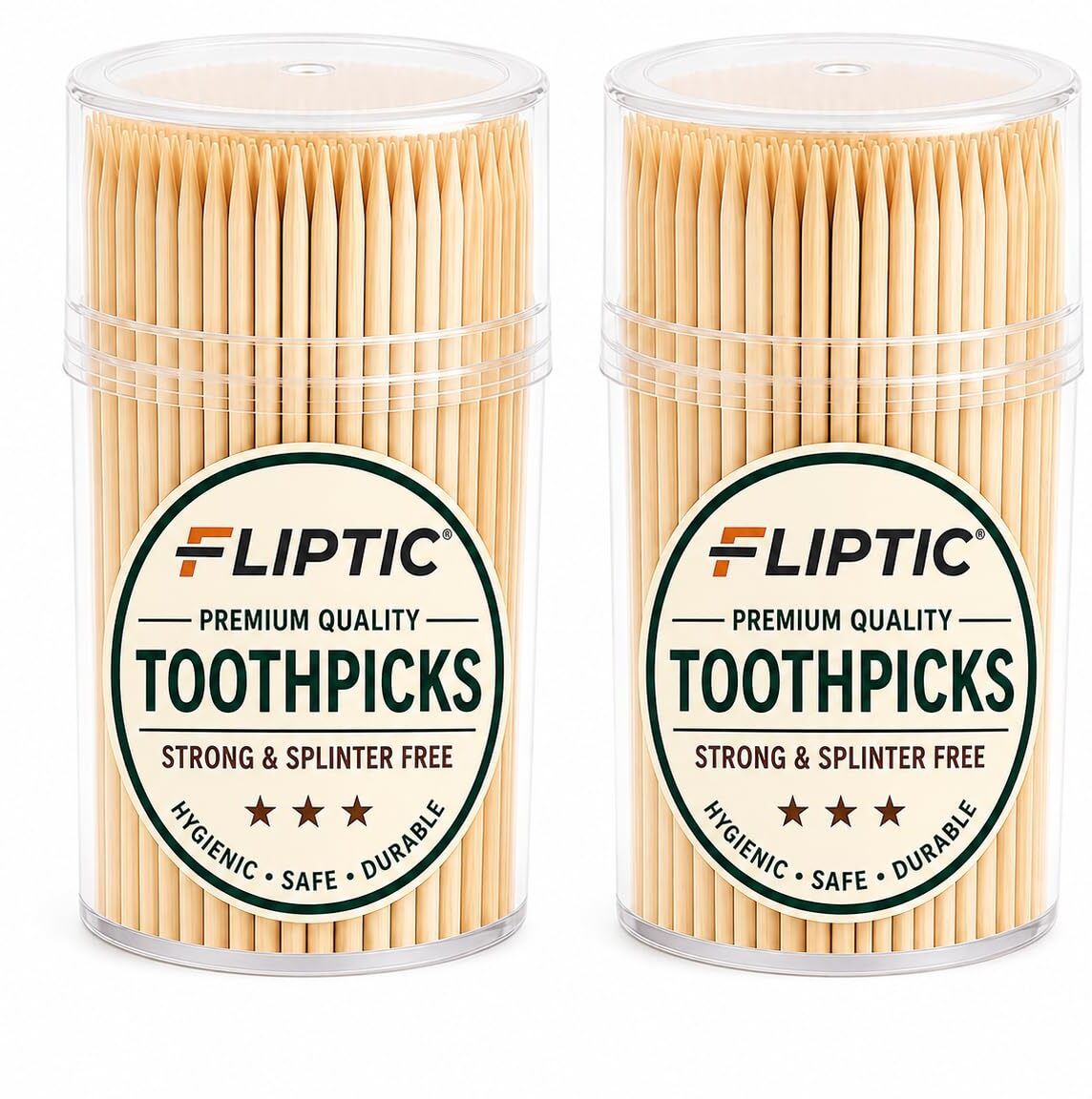Wooden Toothpicks 500 Pieces (Pack of 2) | Splinter-Free Natural Birch Wood-image-39