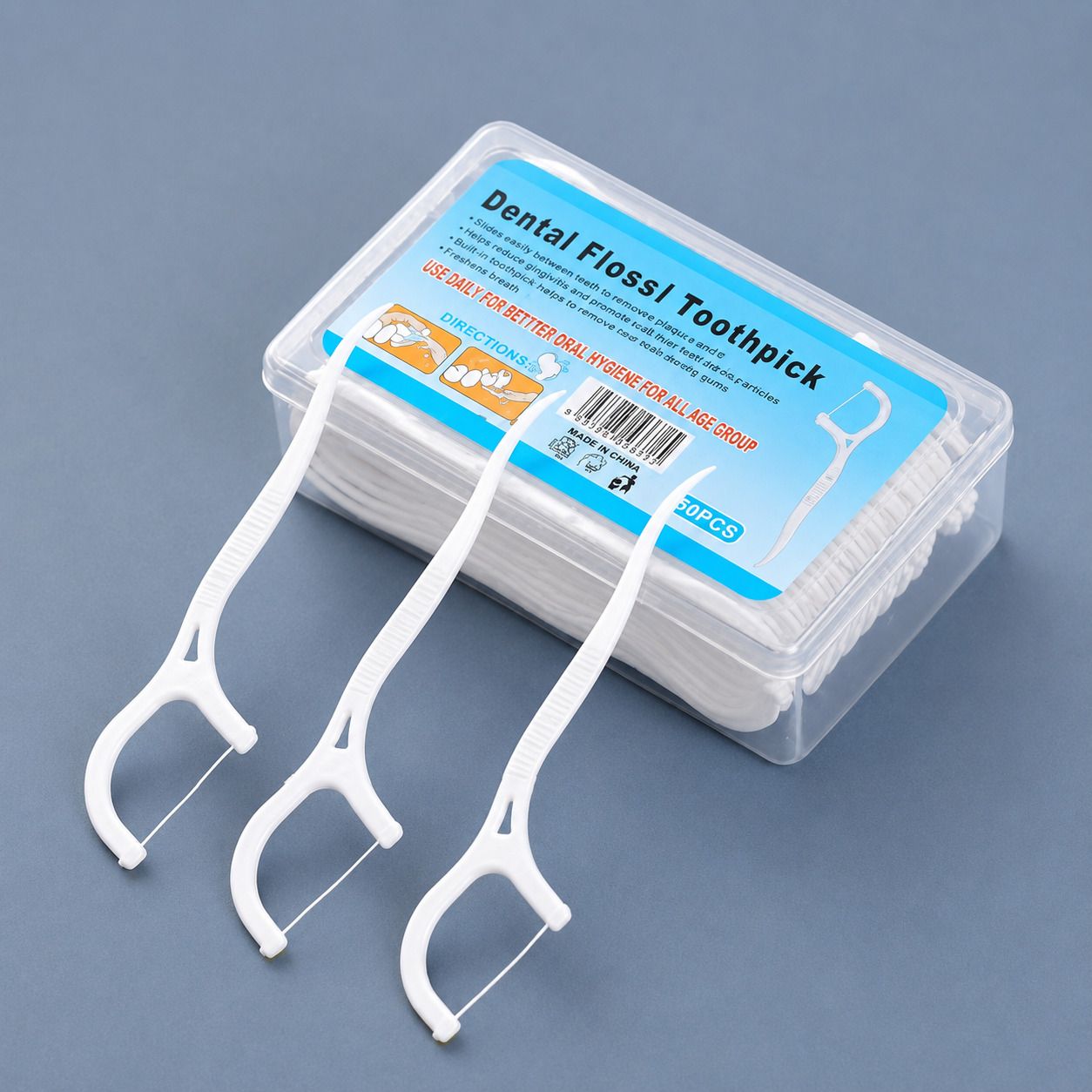 jamboree Dental Floss Picks with Toothpick Cleaner, Mint-Free Oral Care, 50 Pcs Pack-picture-33