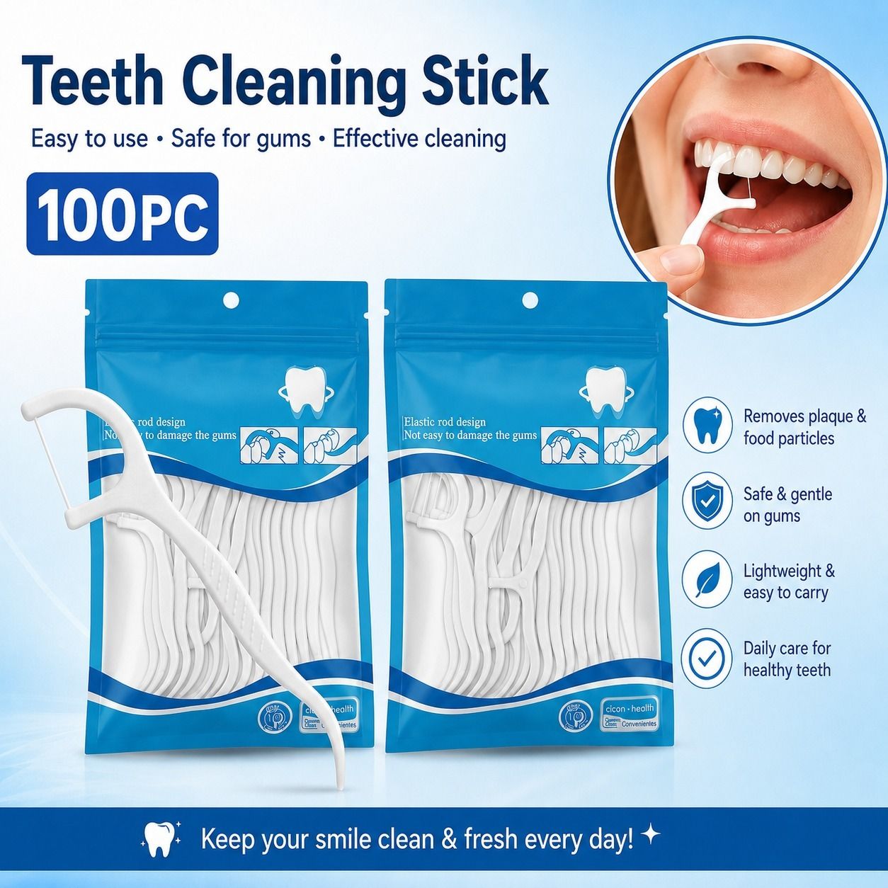 Teeth Cleaning Stick | Disposable Dental Tooth Cleaning Picks for Oral Care-image-18