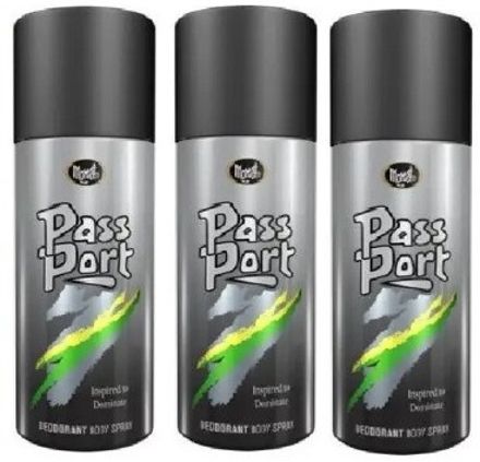 monet PASSPORT BLACK DEODORANT ,40 ml each,pack of 3 Deodorant Spray - For Women-picture-1