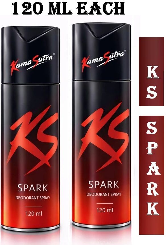Spark Deodrent Spray Long Lasting Fragrance Body Spray (120 ml, Pack of 2) Body Spray - For Men-image-46