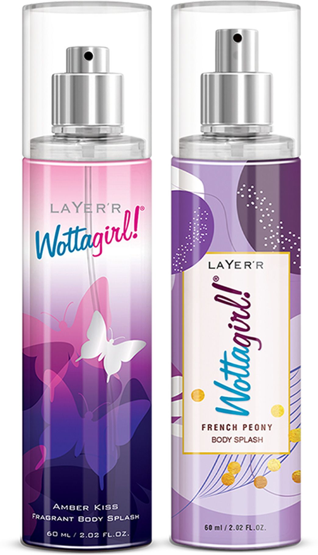 layer'r Wottagirl! Combo AMBER KISS and FRENCH PEONY 60ml each Body Mist - For Women-picture-34