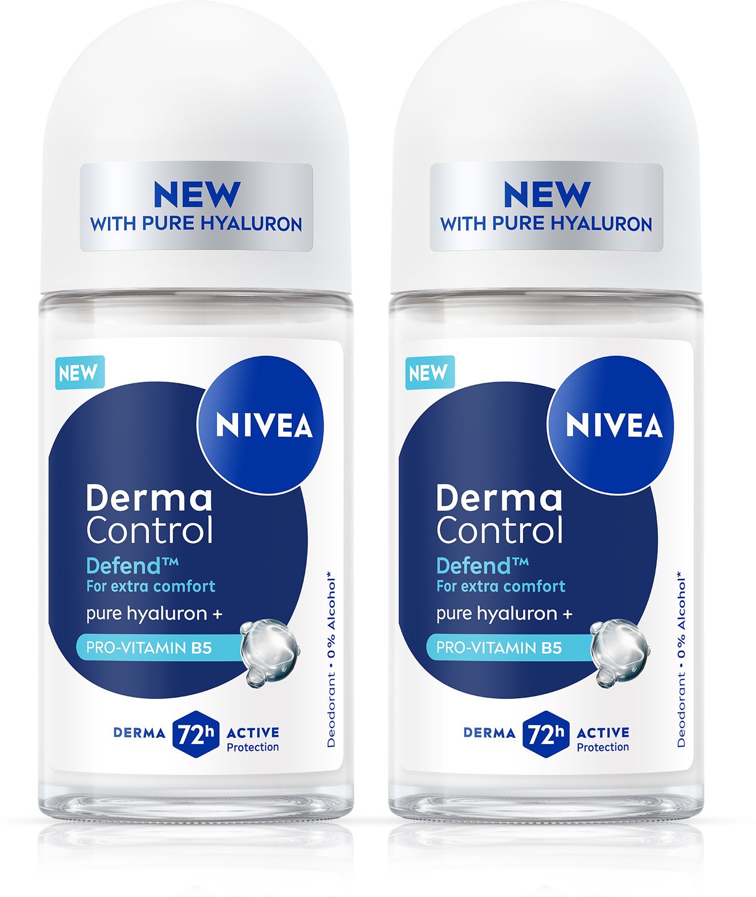 nivea Derma Control Defend Roll On, 0% Alcohol, Pure Hyaluron & ProVit B5 for Women Deodorant Roll-on - For Women-picture-13