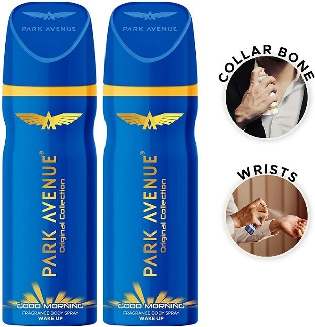 park avenue Good Morning Premium Fragrance Spray, Pack of 2 Deodorant Spray - For Men-picture-26