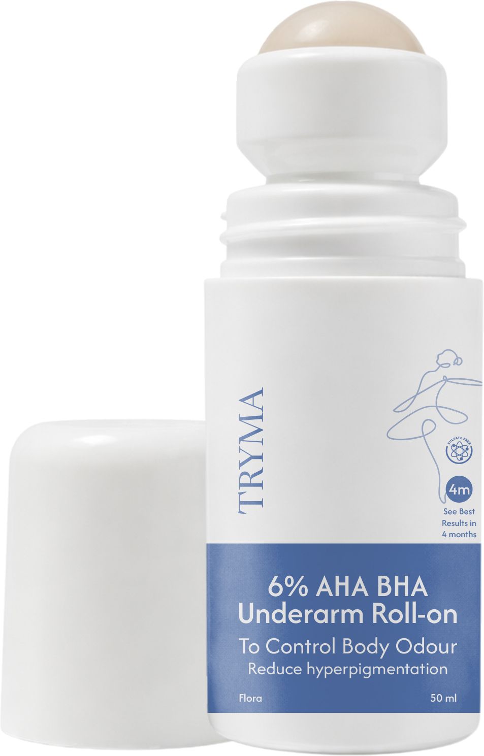 tryma 6% AHA BHA Underarm Roll On | Reduces Pigmentation & Odour | Flora Fragrance Deodorant Roll-on - For Women-picture-42