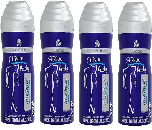 al-nuaim Blue Lady Alcohol Free Deodorant 200ml Each Body Spray - For Women-picture-42