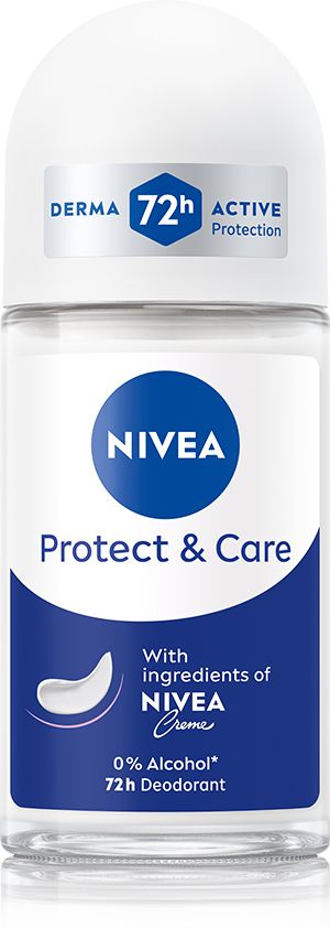 nivea Protect & Care, For Smooth Underarms, 0% Alcohol 72 hour Deodorant - For Women Deodorant Roll-on - For Women-picture-25
