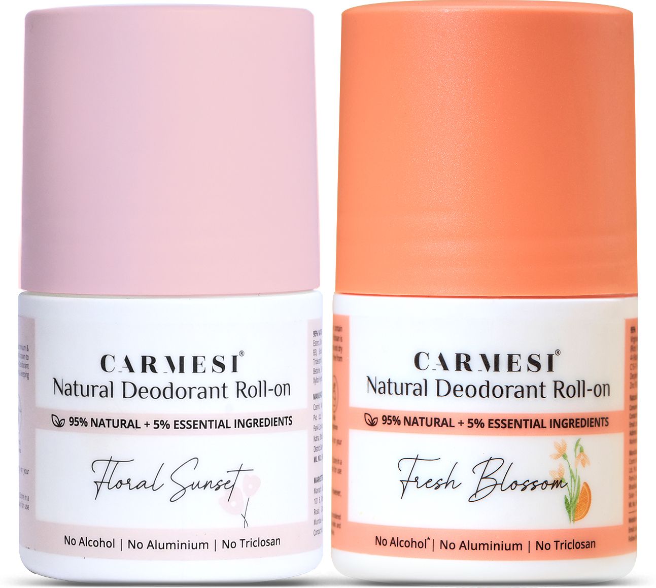 Natural Underarm Roll On Deodorant Combo | Floral Sunset & Fresh Blossom Deodorant Roll-on - For Women-image-0