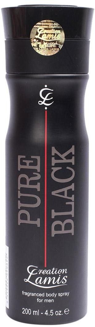 creation lamis Pure Black Perfumed 200ml Deodorant Spray-For Men-picture-24