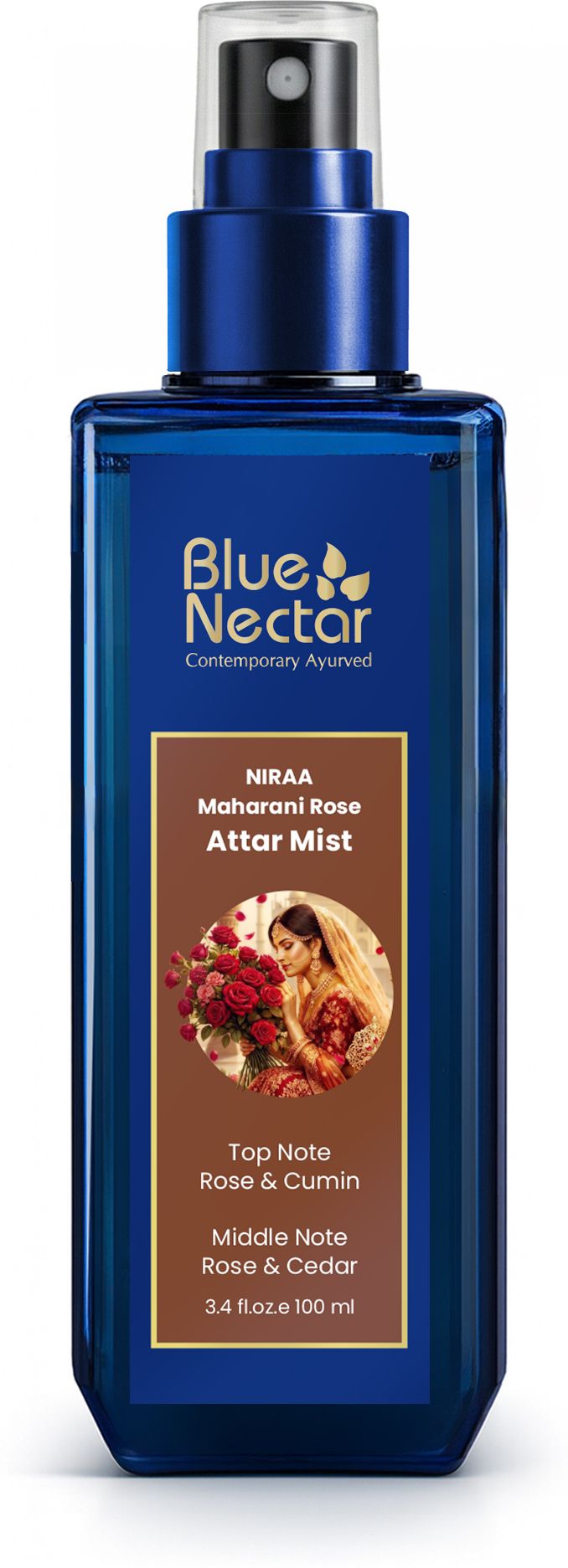 Maharani Rose Attar Mist | Floral Sandalwood Perfume Body Mist - For Women-image-4