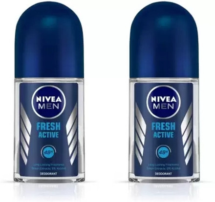 nivea FRESH ROLL ON FOR MEN (25MLx2) Deodorant Roll-on - For Men image 1