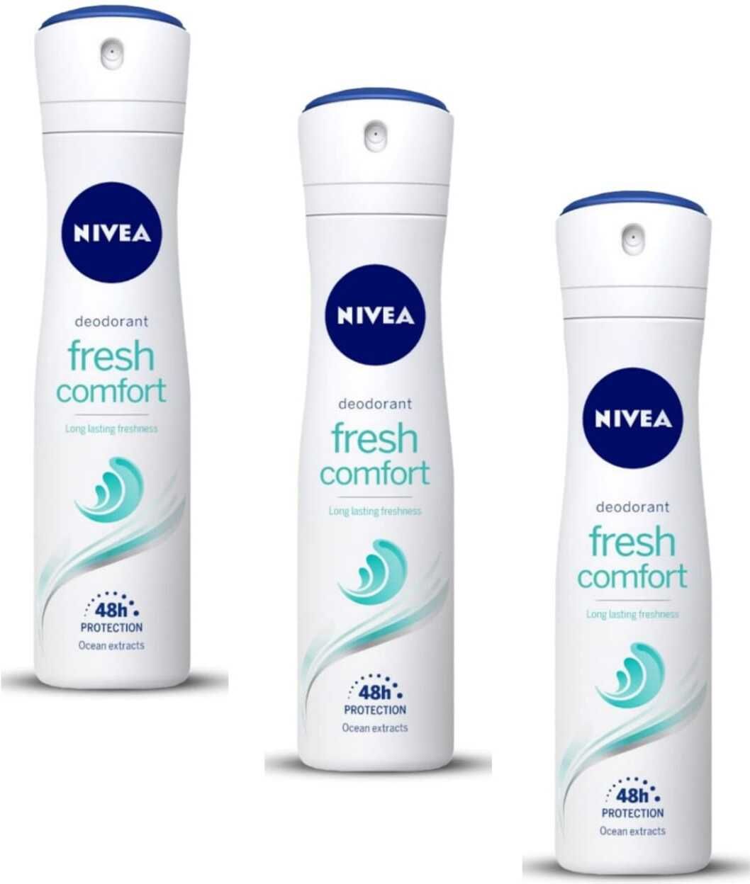 nivea fresh comfort deo for females 150 ml set of 3pcs Deodorant Spray - For Women-picture-30