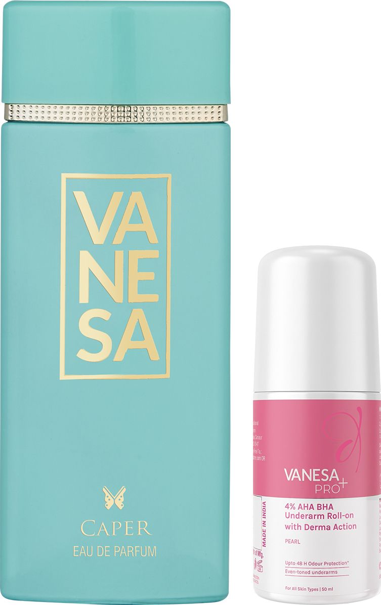 vanesa Caper Eau de Parfum 60ml + 4% AHA BHA Underarm Derma Action Pearl 50ml Deodorant Roll-on - For Women-picture-49