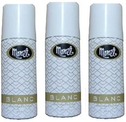 monet BANC DEODORANT,40 ml each,pack of 3 Body Spray - For Women-picture-2