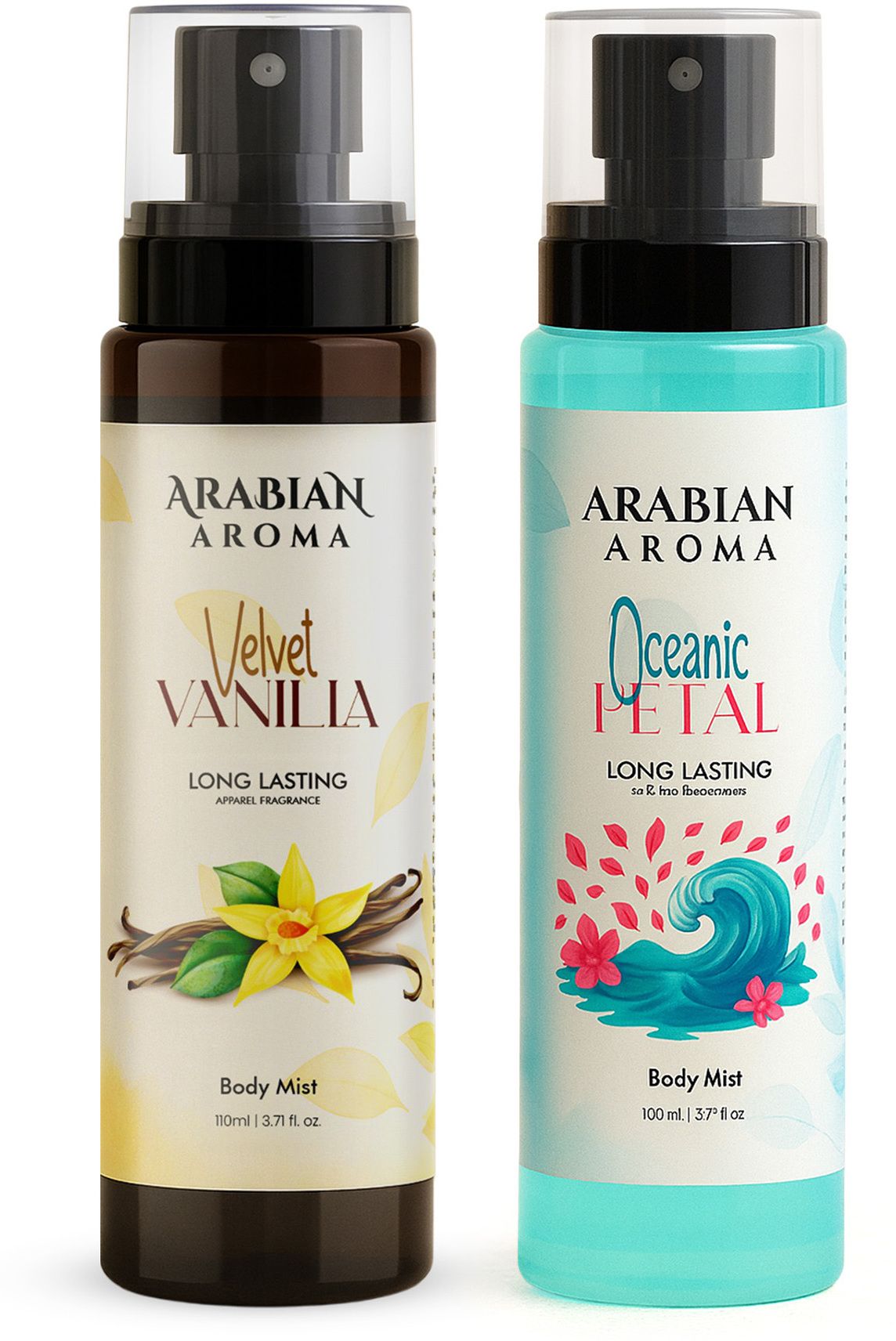 Oceanic Petal & Velvet Vanilla Body Mist Combo, Fresh Floral & Creamy Fragrance Body Mist - For Women-image-47