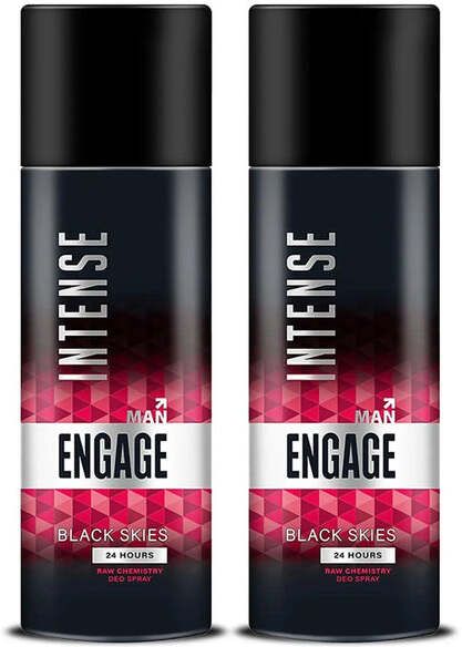 engage Intense Man Black skies Body Spray 150ML Pack of 2 Body Spray - For Men-picture-17