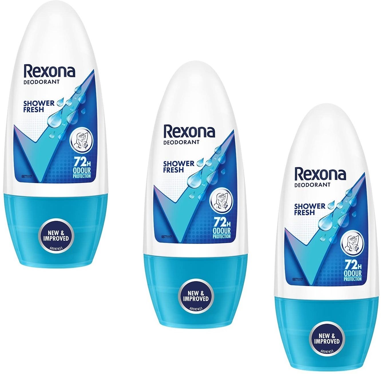 rexona Shower Fresh Underarm Roll On Deodorant For Women 50ML Pack of 3 Deodorant Roll-on - For Women-picture-30