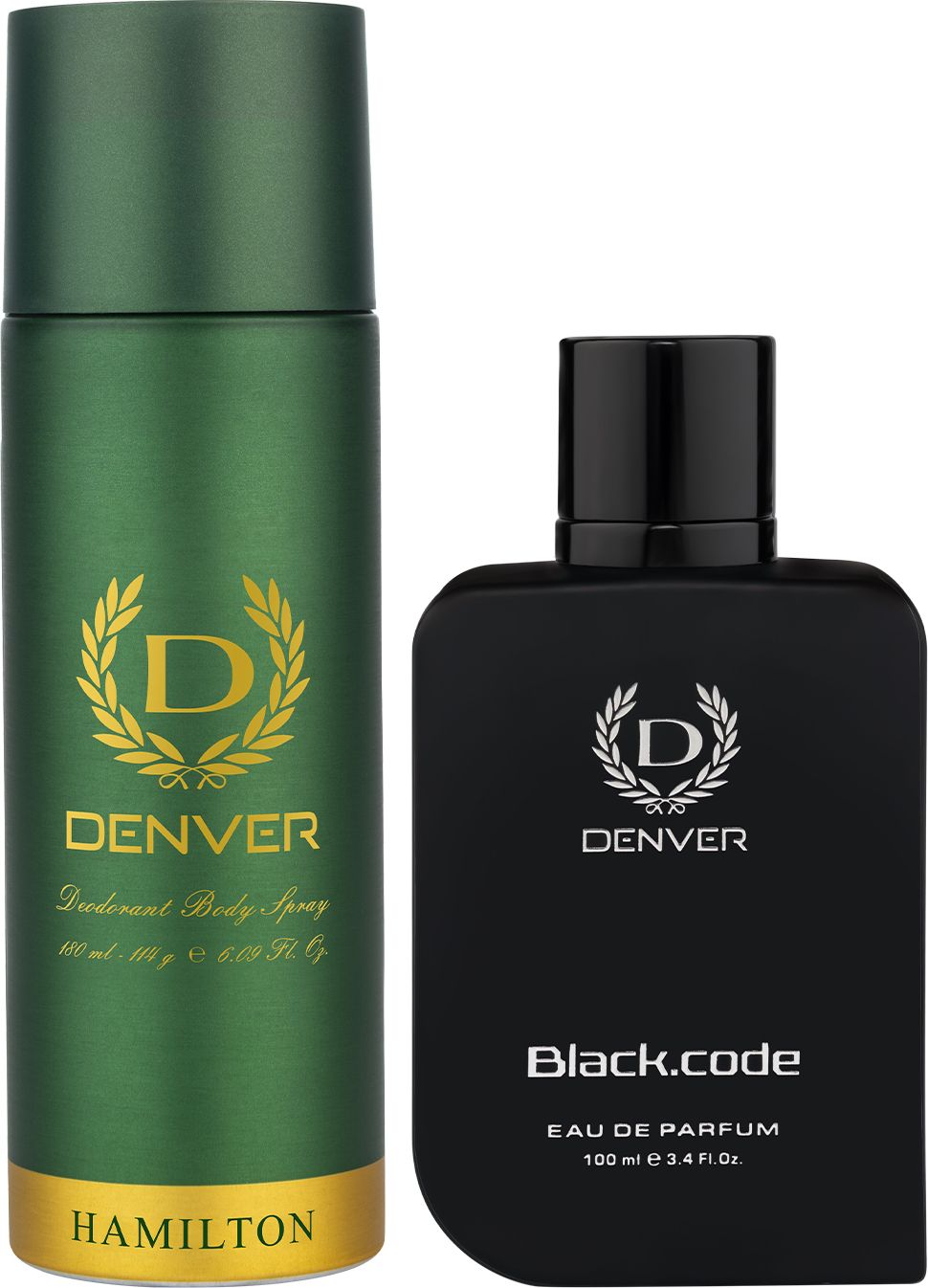 denver Black Code Premium Long Lasting Eau De Parfum 100 ml & Hamilton 180 ml Deodorant Spray - For Men-picture-16
