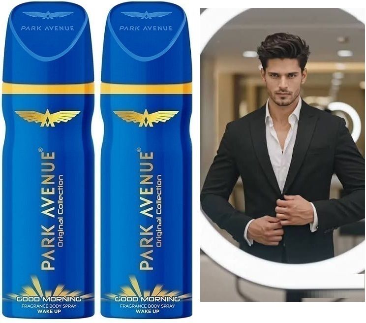 park avenue Good Morning Original Collection Freshness Body Spray Pack of 2 Deodorant Spray - For Men-picture-47